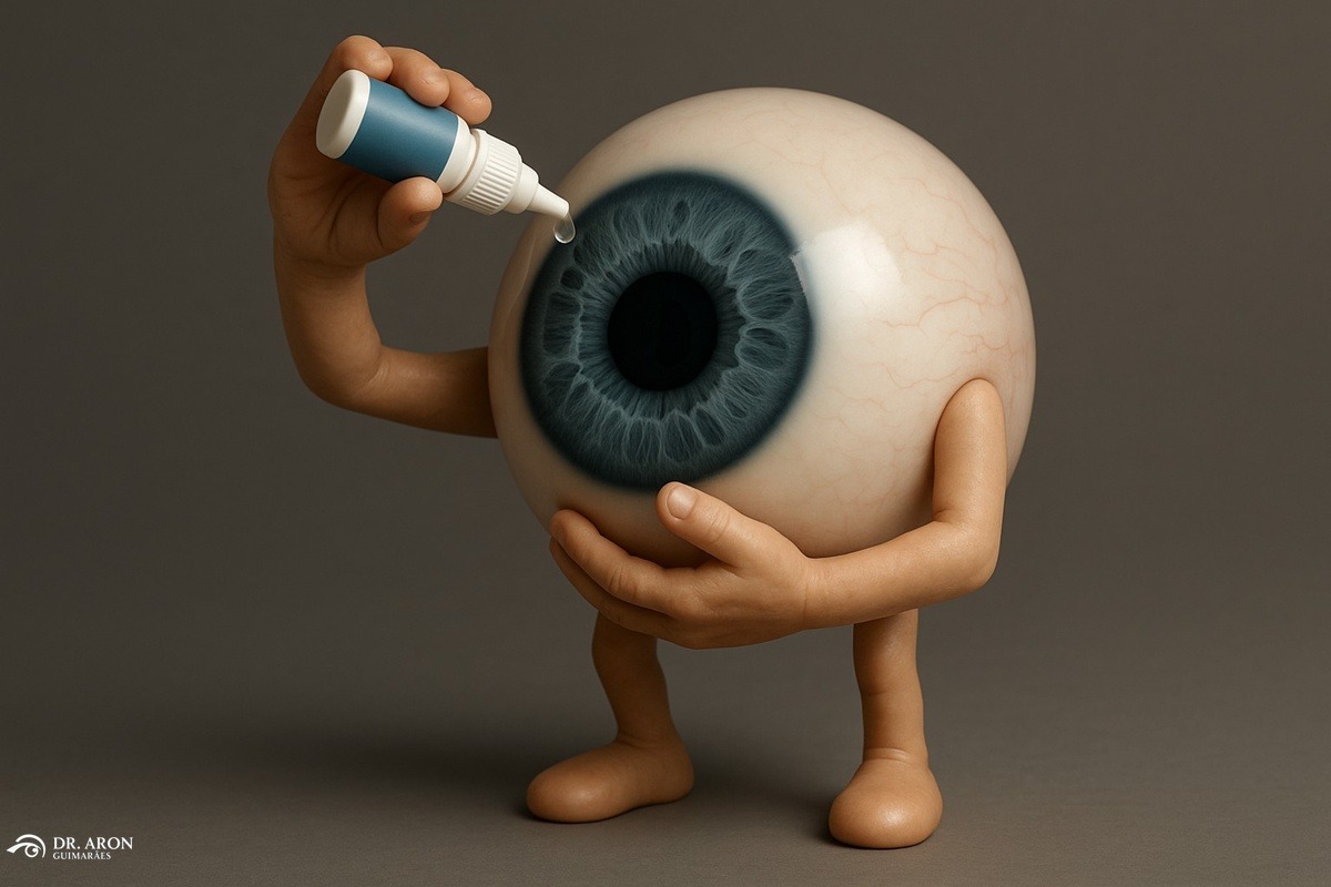 olho com colirio