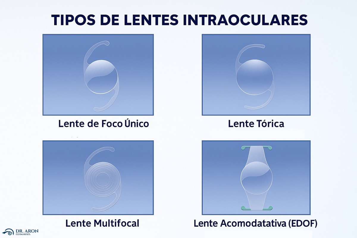 Tipos de lentes intraoculares usadas na cirurgia de catarata